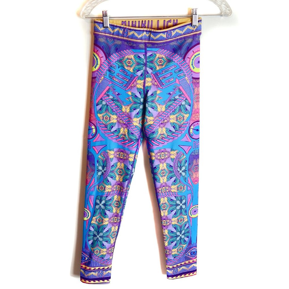 NIXI KILLICK Bold Colorful Logic Lattice Unisex Active Yoga Legging Tights